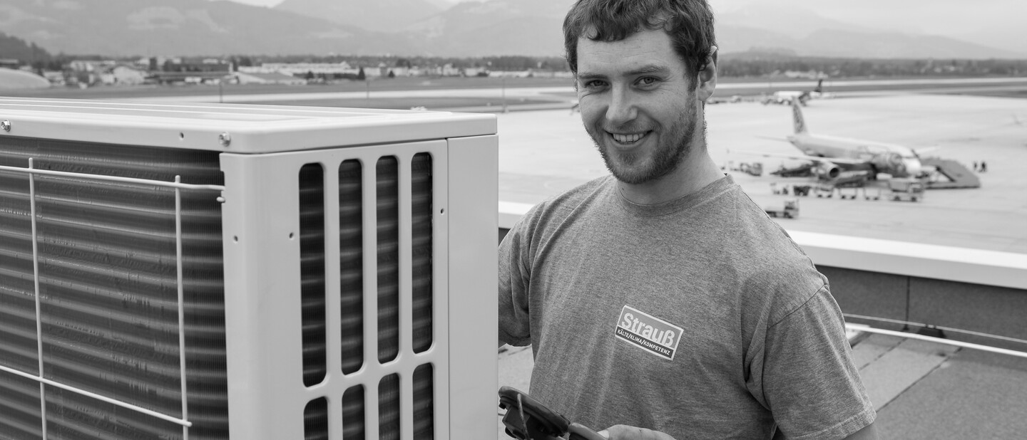 Flughafen Salzburg - Wartungsarbeiten an den Klimaanlagen durch Strauß Kälte